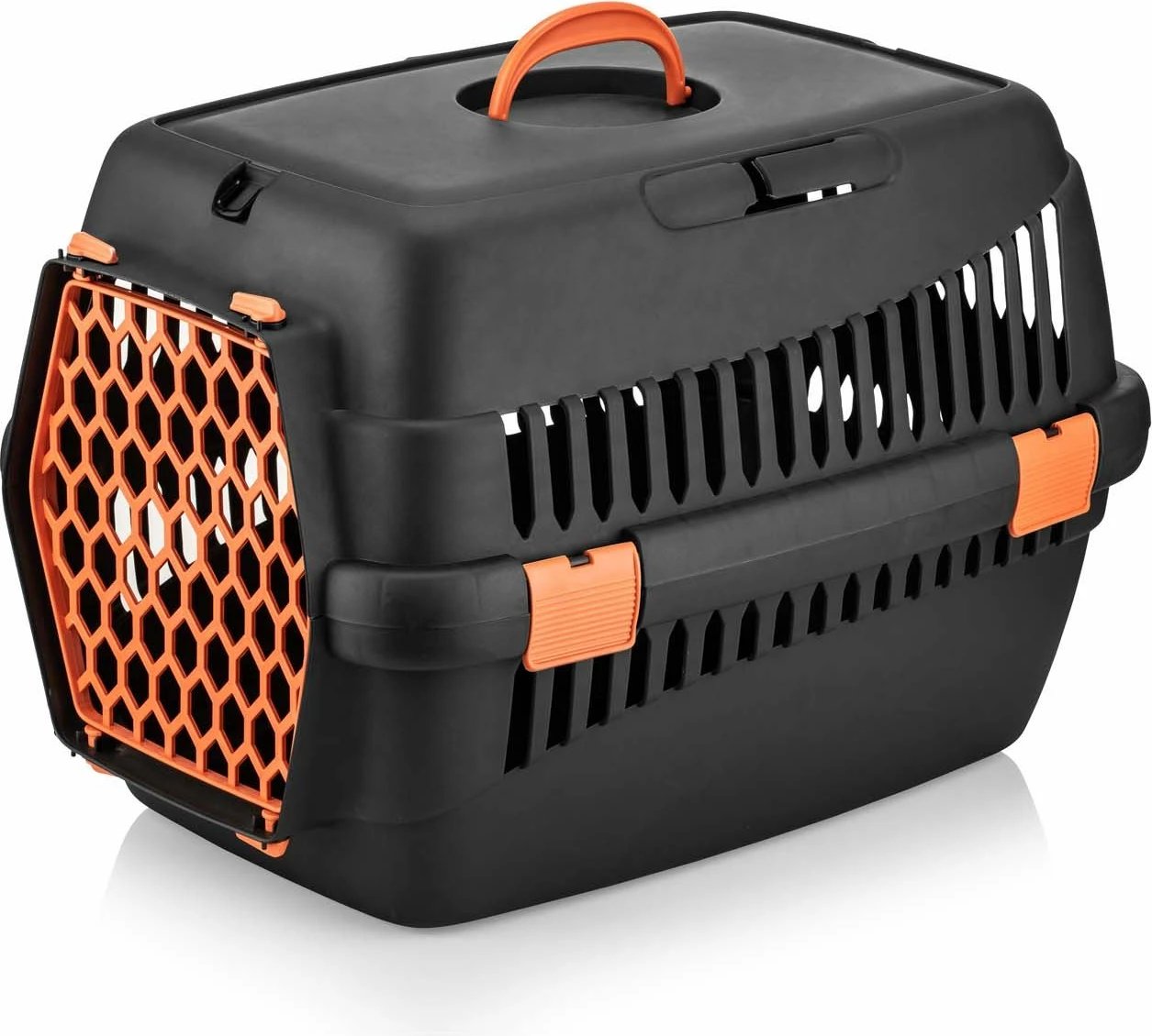 Kuti transportuese për kafshë, e zezë-portokalli, Paws & Whiskers, 5096-S-5, 39x55x36.5cm