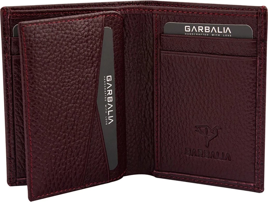 Portofol për burra, ngjyrë e kuqe claret, Zoozie Bags, Franklin