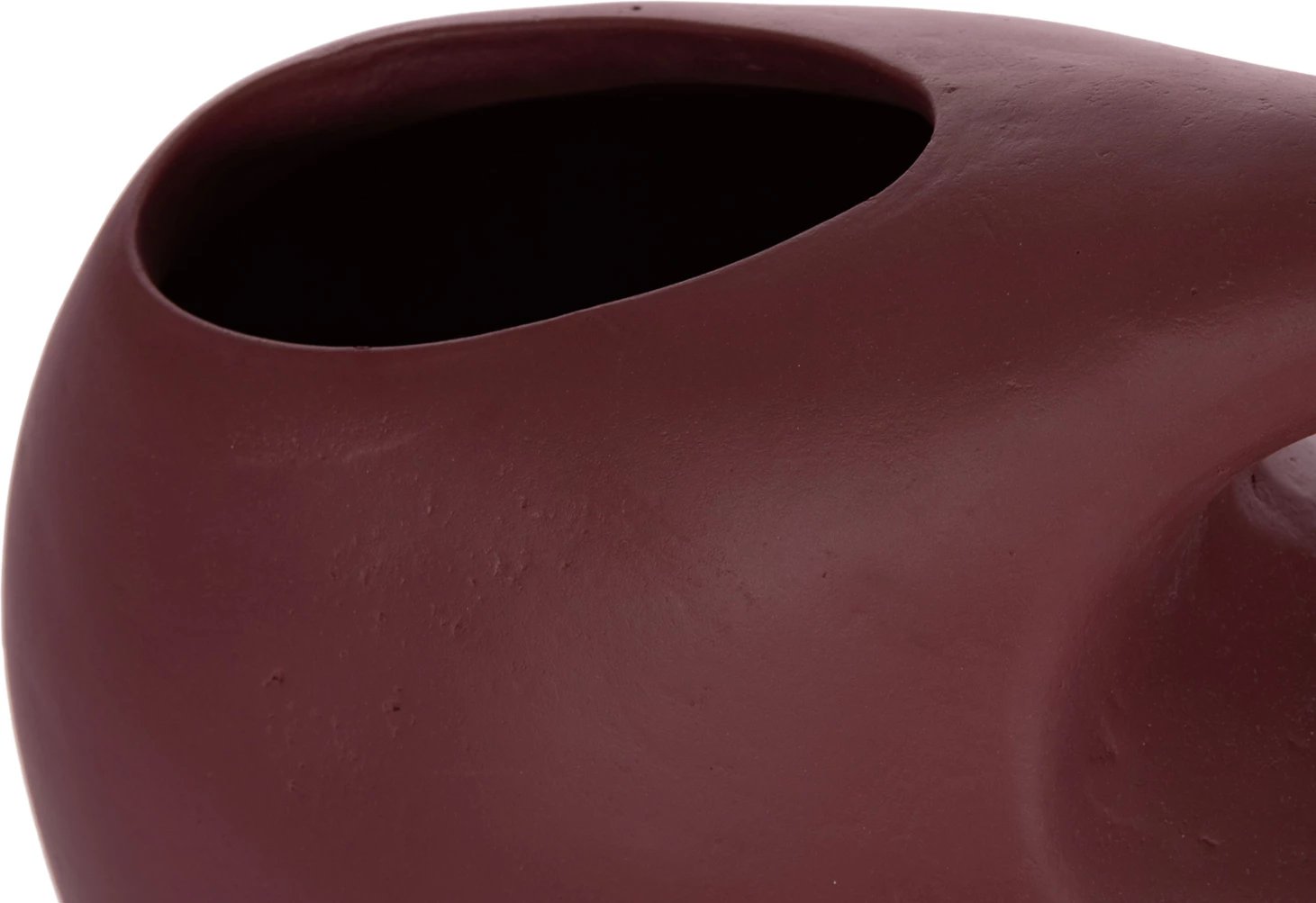 Vazo dekorative tavoline ALICA2, terrakotë, e kuqe maron, me bar të thatë, 44x18x50cm