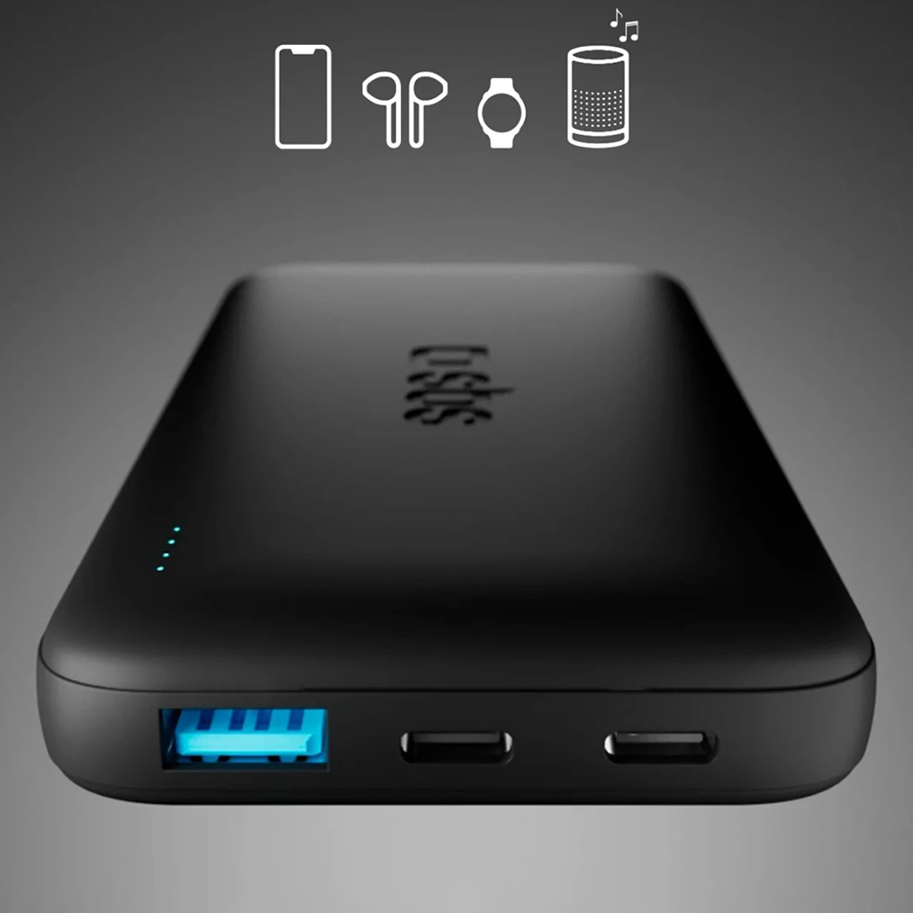 Powerbank SBS Infinity 10000mAh LiFePO₄, 2 porta USB-A/USB-C, e zezë