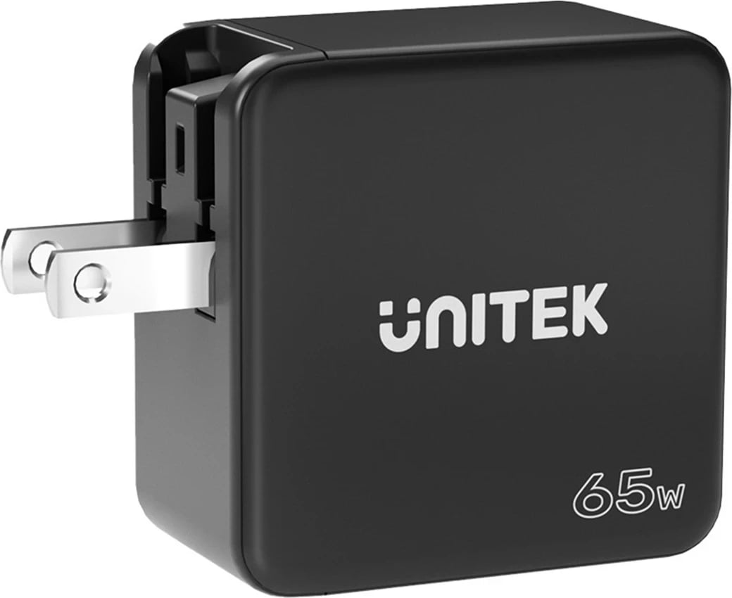 Karikues udhëtimi, Unitek GaN, PD 65W, me 3 porta, i zi Karikues udhëtimi, Unitek GaN, PD 65W, me 3 porta, i zi