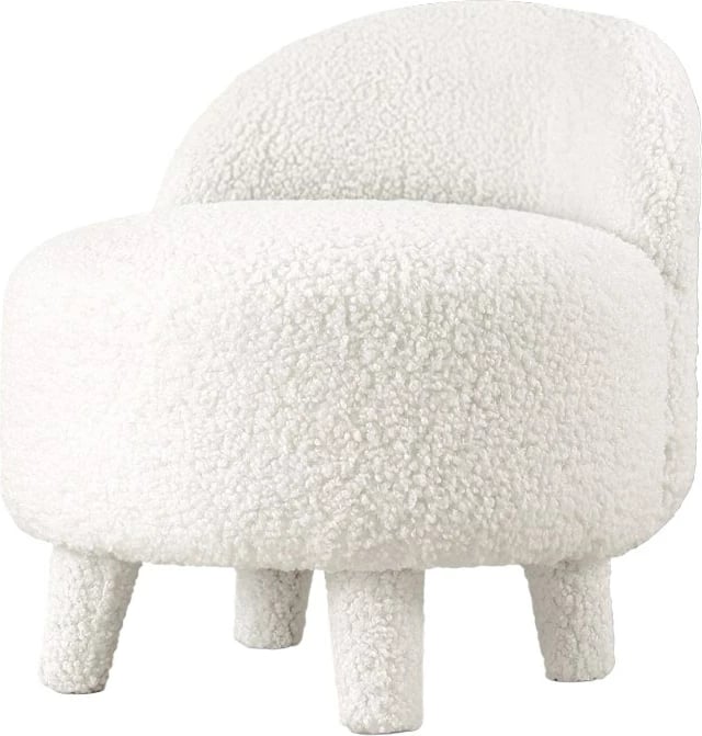 Puf i bardhë prej leshi artificial, Atelier del Sofa, Moouv 3341