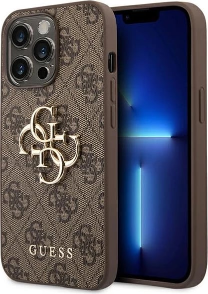 Mbështjellës Guess GUHCP14L4GMGBR për iPhone 14 Pro 6.1", hardcase, kafe