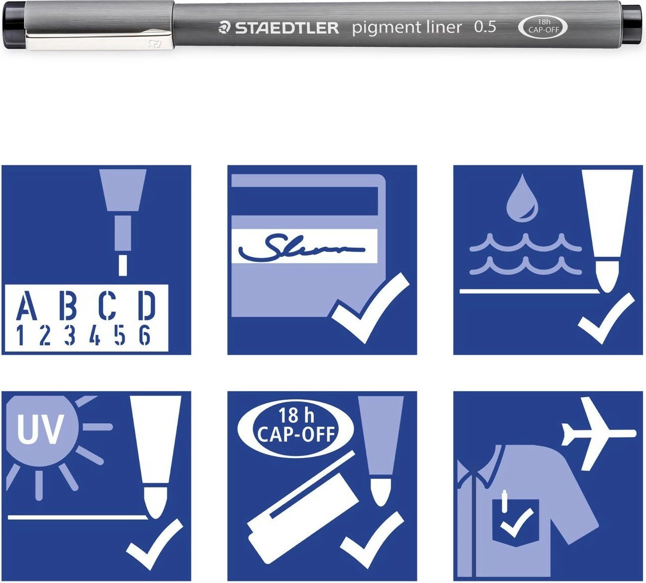 Fineliner STAEDTLER pigment liner 308, blu