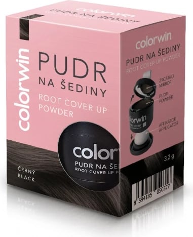 Pudër për rrënjë dhe volum flokësh Colorwin, e zezë, 3.2g