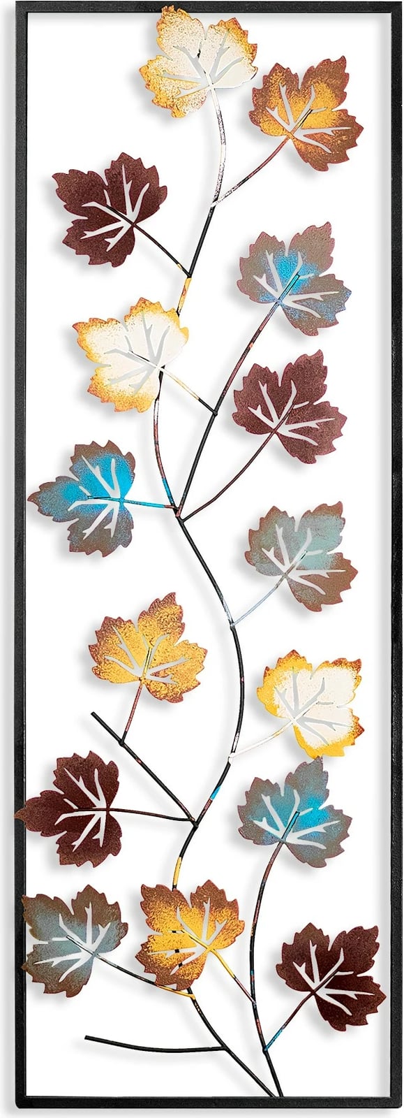 Aksesor dekorativ metalik për mur, Wallity, Platane, shumëngjyrësh, 32x90cm