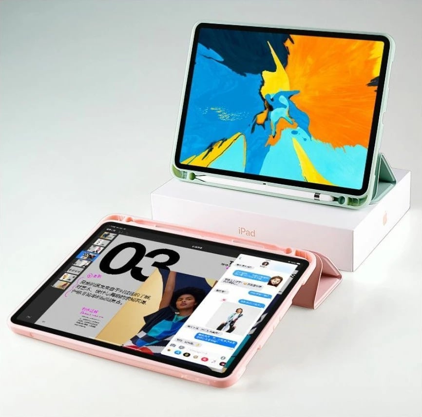 Mbështjellës Tech-Protect SC Pen për iPad 10.2" 2019-2021, Rozë e çelët