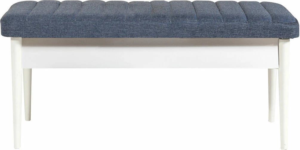 Stol modern me hapësirë për magazinim, ngjyrë e bardhë dhe kaltër e errët, Skye Decor Vina 1048-1