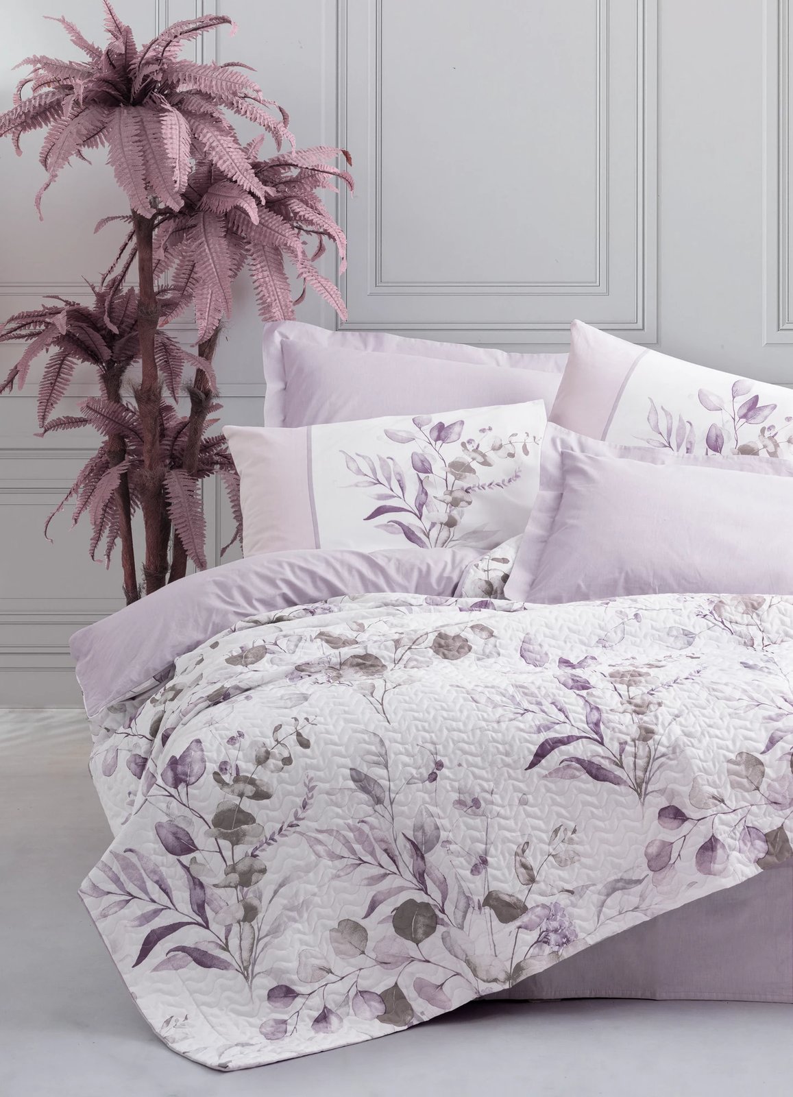 Set mbulesë dhe jorgan për katër stinë, ngjyrë lejla e bardhë, L'Essentiel Linge de Maison, Nadia