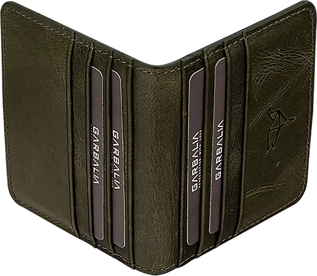 Portofol për burra, lëkurë origjinale, ngjyrë e gjelbër, Regina