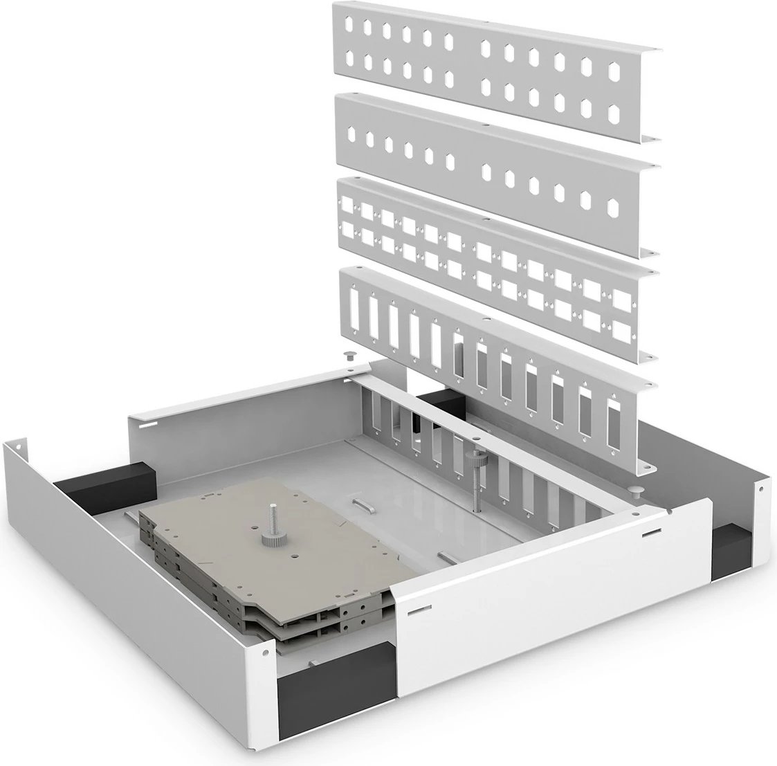 Kasë rrjeti Digitus LWL Unibox, për mur, medium, e bardhë