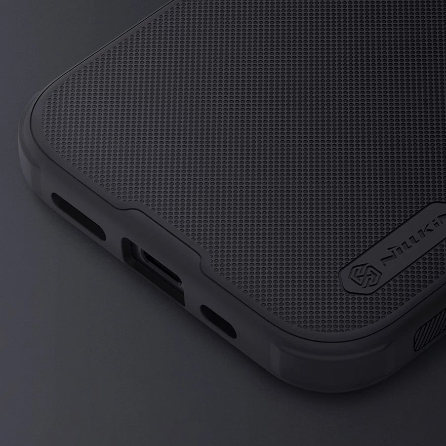 Mbështjellës Nillkin Super Frosted Shield Pro për iPhone 15 Plus, i zi