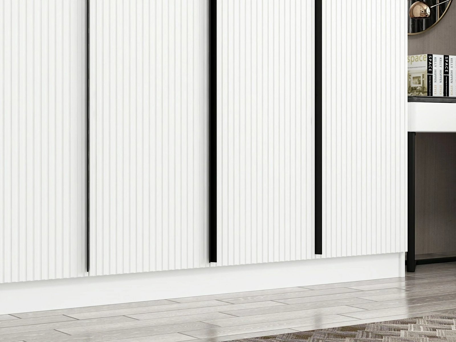 Dollap i bardhë për dhomë gjumi, Skye Decor, Kale Plus - 7789