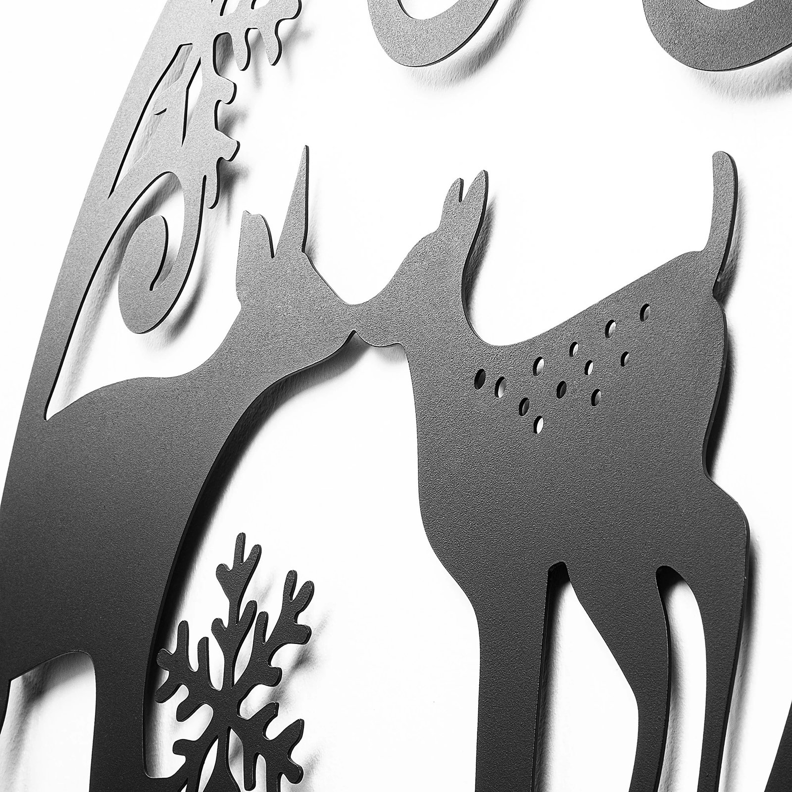 Aksesor dekorativ metalik për mur, Wallity, XMASBLACK - 029