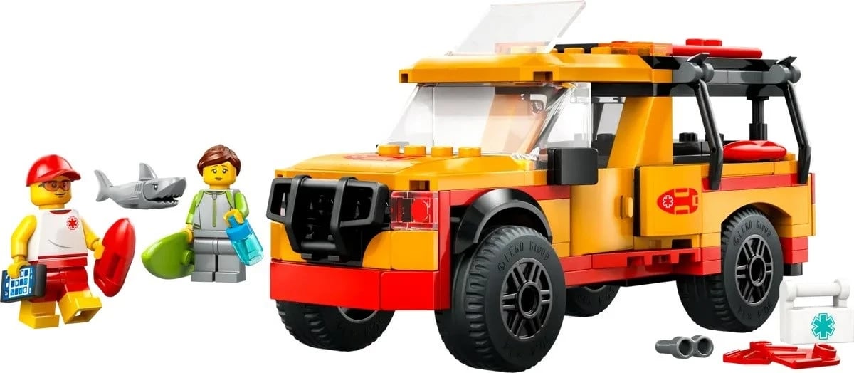 Set LEGO City 60453, Kamion shpëtimi plazhi, 2 minifigura
