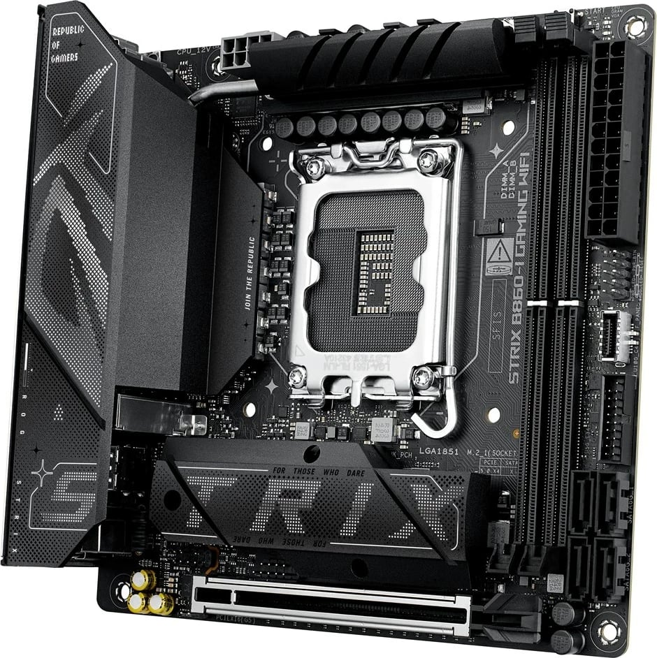 Pllakë amë ASUS ROG STRIX B860-I GAMING WIFI, Intel B860, mini ITX, Multicolour