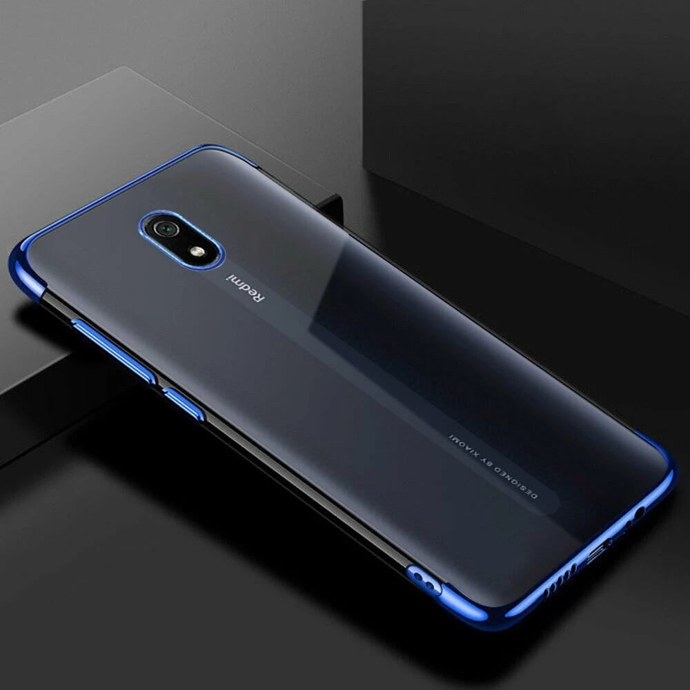 Mbështjellës Hurtel Clear Color 0.3mm për Xiaomi Redmi 8A, TPU, Kaltër/Transparent