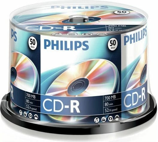 CD-R Philips, 80min, 700MB, 52x SP ,50copë
