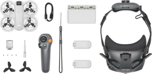 Drone FPV, DJI Neo Motion Fly More Combo CP FP 00000186 05, me syze FPV dhe kontrollues Motion, 2 bateri, Fly More Combo set, Black