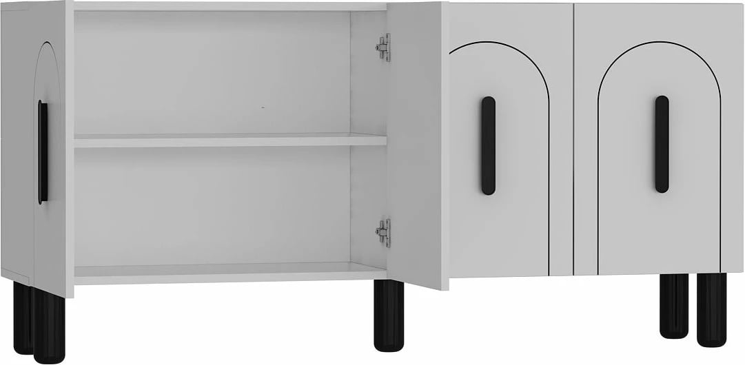 Konsol Skye Decor, e bardhë, e zezë