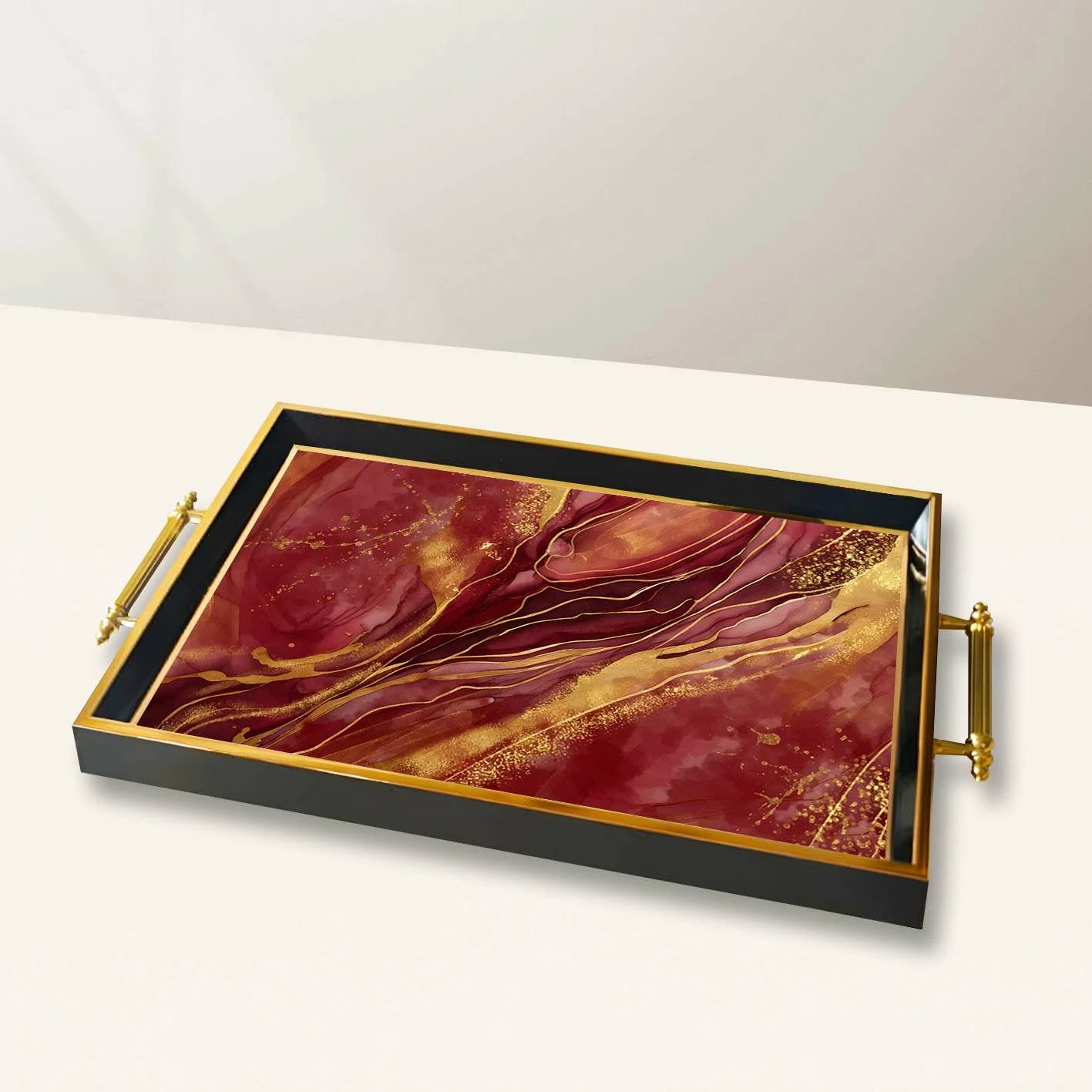 Tabaka dekorative prej qelqi, dizajn Aberto, TPA10021, shumëngjyrëshe