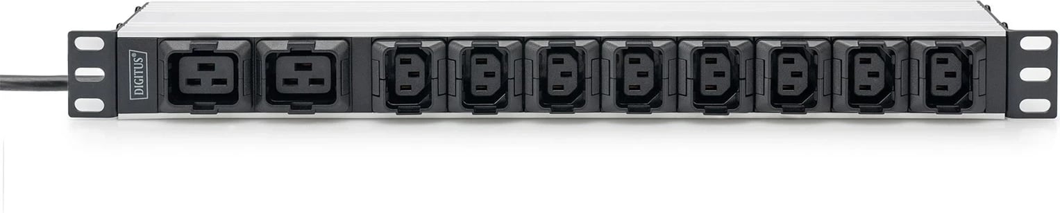 Kasë prizash DIGITUS 10 dalje, 2m kabllo, profil alumini, 1U, C20 Kasë prizash DIGITUS 10 dalje, 2m kabllo, profil alumini, 1U, C20