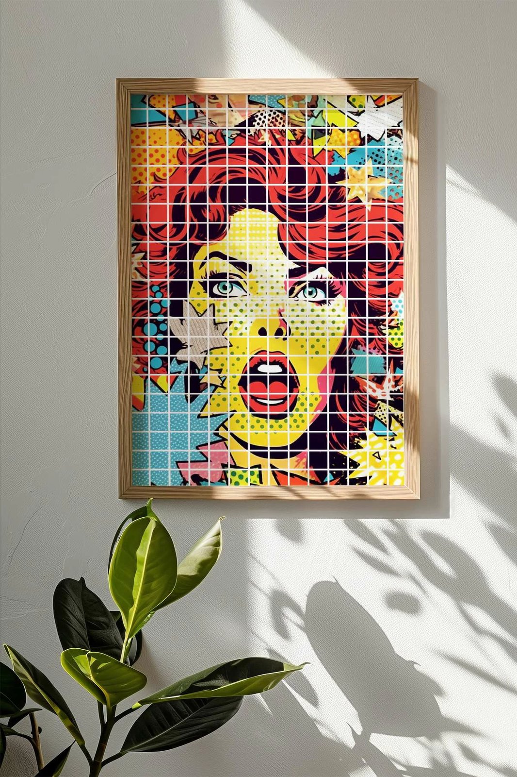 Pikturë dekorative me kornizë, Wallity, Popkare20, shumëngjyrëshe, 33x48cm