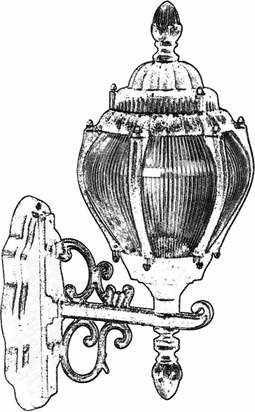 Llambë muri për jashtë, ngjyrë e zezë, Opviq, BAP-68202-BSY-M1