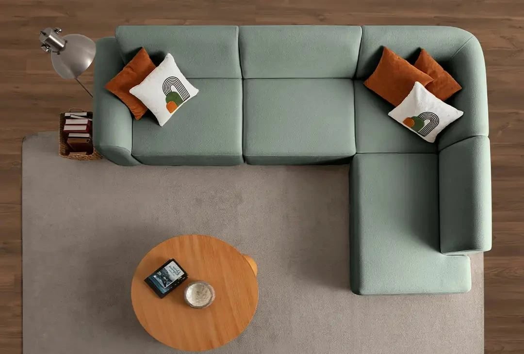 Këndare S-Loft, ngjyrë jeshile deti, Atelier del Sofa