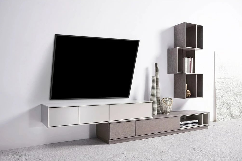 Mbajtës muri për TV Neomounts WL35S-850BL12, 24-65 inç, çelik, i zi, rregullim pjerrësie