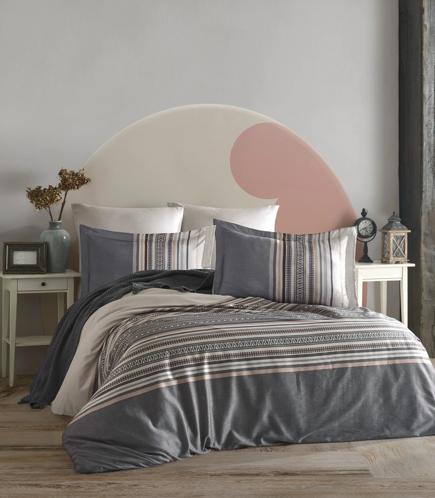 Set mbulesë për jorgan Super King Ranforce, ngjyrë gri, L'essentiel