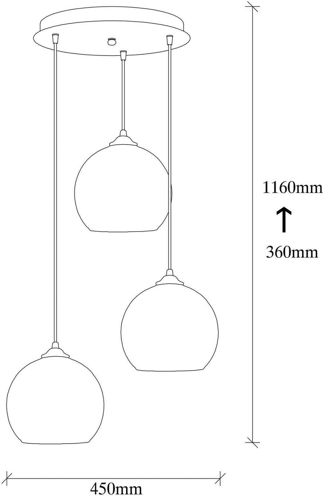 Llambë tavani industriale Opviq, Camini - MR - 870, ngjyrë e zezë dhe mjaltë