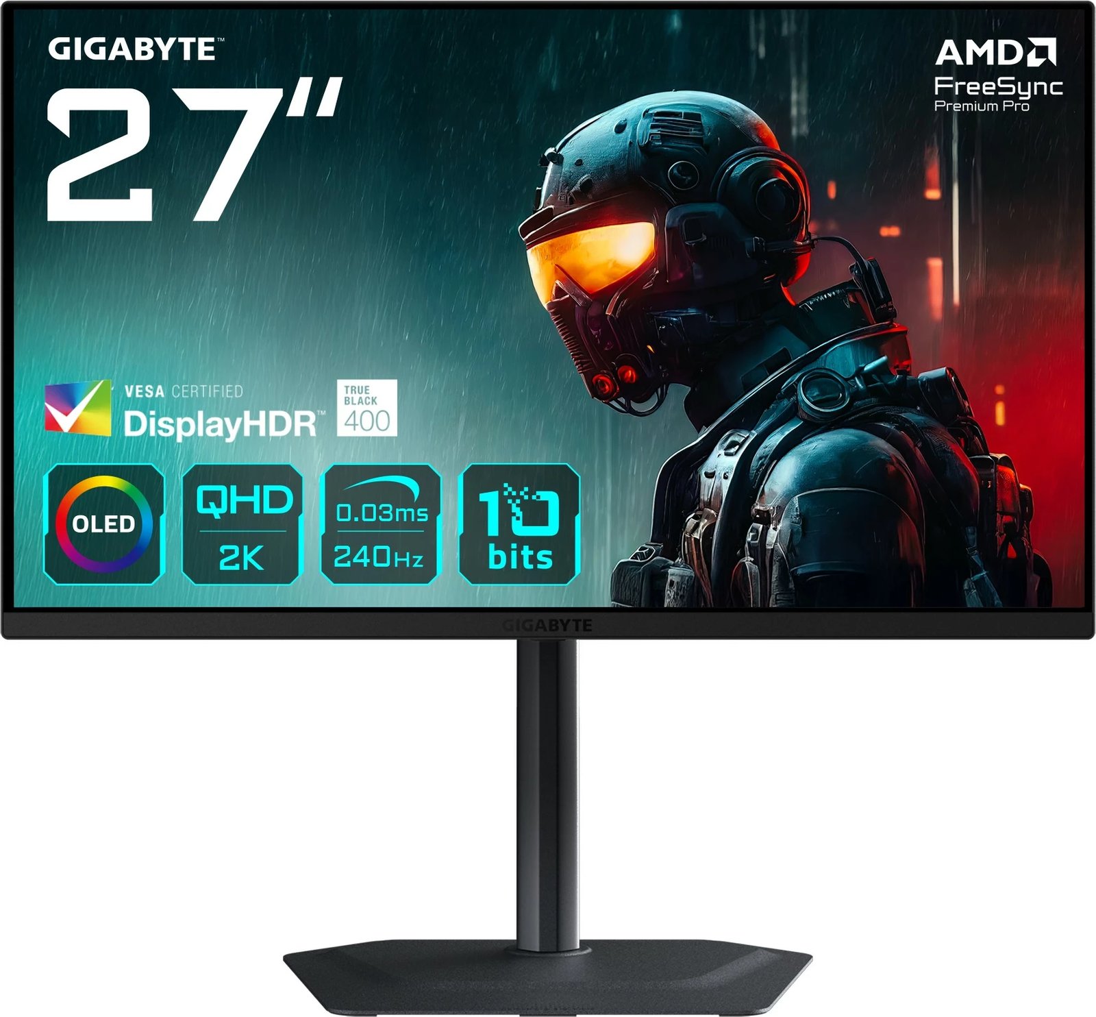Monitor gaming Gigabyte MO27Q2, 27 inç, OLED, QHD, 240Hz