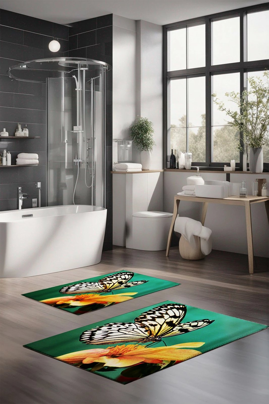 Set tapetash për banjo, shumëngjyrëshe, Mijolnir CT-5104, 2 copë