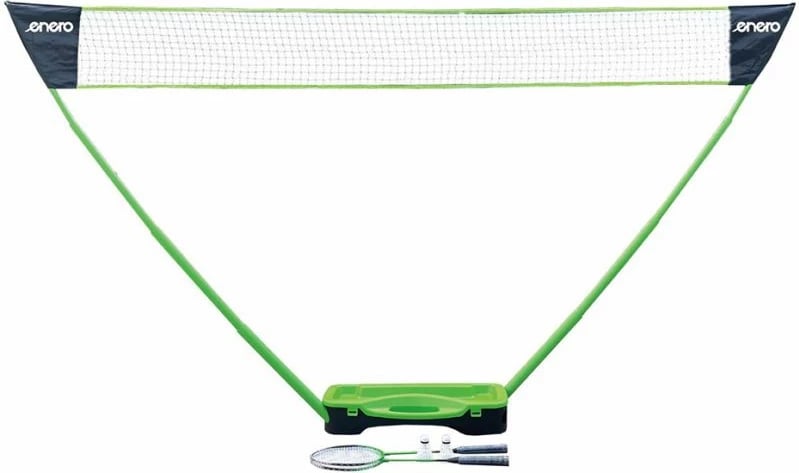 Set badminton 3-në-1 Inny për të gjithë, e zezë/jeshile