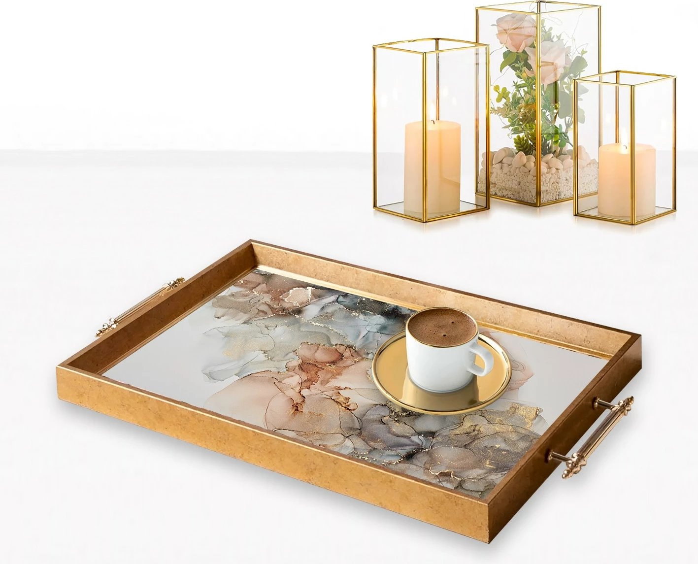 Tabaka dekorative prej qelqi, dizajn Aberto, TPEA9875, shumëngjyrëshe