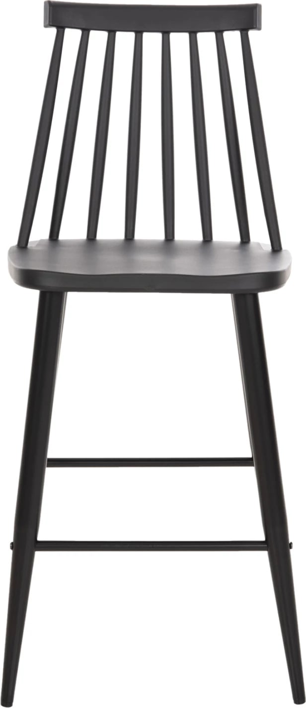 Karrige për bar mesatare VANESSA FH9300.12 polipropilen & metalike, e zezë, 45,5x46x97H cm., set prej 2 copë