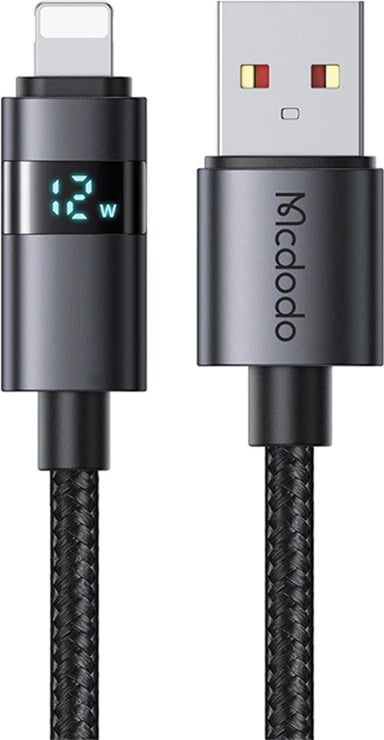 Kabllo USB-A në Lightning Mcdodo CA-6490, e zezë