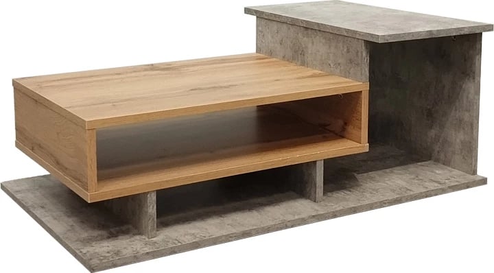 Tavolinë kafeje Nuvele, ngjyrë sonoma-cement gri, 90x50x35cm
