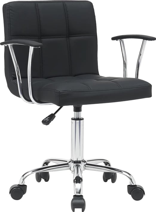 Karrige zyre Buleco pu e zezë 56x46x74-86cm