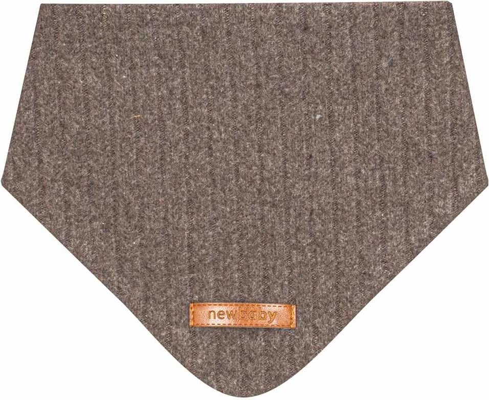 kapelë me mbulesë veshësh dhe shall qafe, New Baby Special One, madhësi 74 (6-9 muj), set 2-copësh, kafe