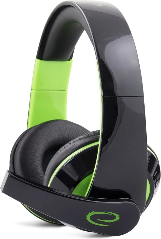 Kufje gaming me mikrofon, Esperanza CONDOR EGH300G, stereo, 2x 3.5 mm, me kontroll zëri, jeshile