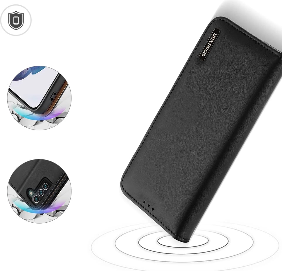 Mbështjellës Dux Ducis Hivo për Samsung Galaxy S22+, lëkurë natyrale, me xhepa, i zi Mbështjellës Dux Ducis Hivo për Samsung Galaxy S22+, lëkurë natyrale, me xhepa, i zi