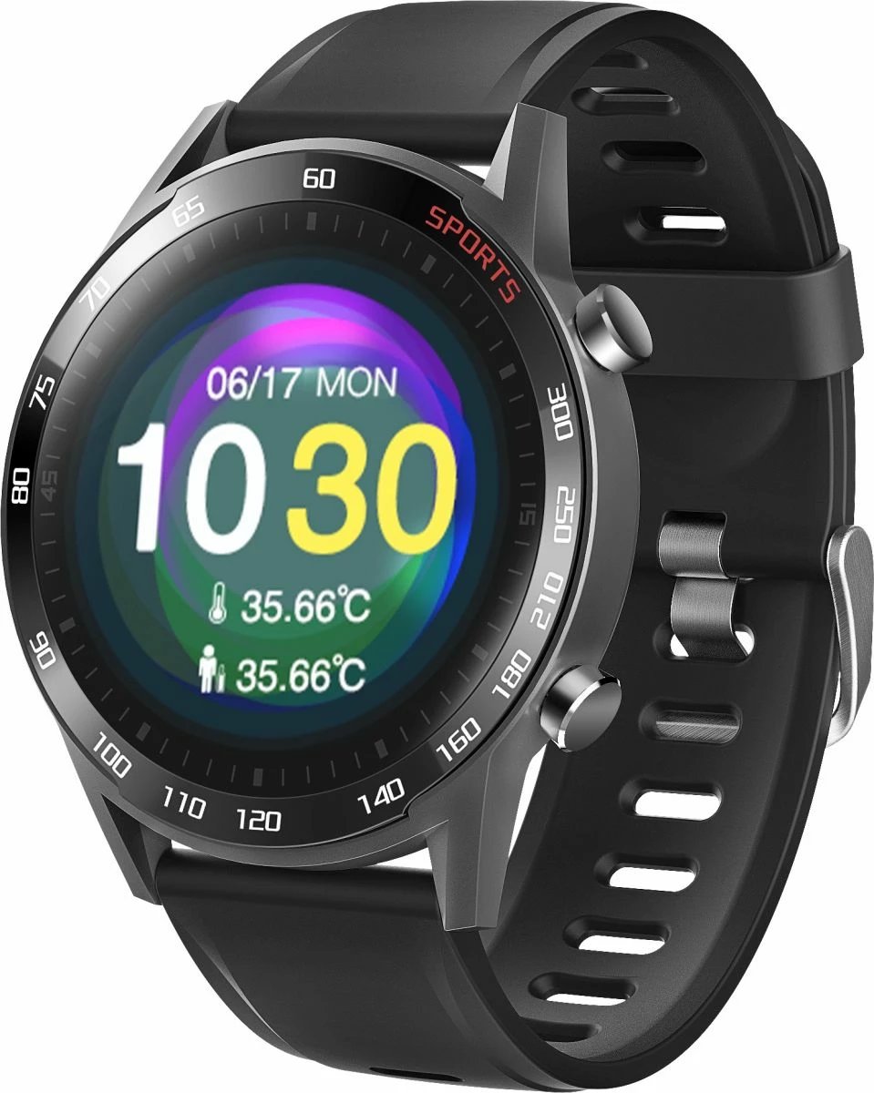 Smartwatch meanIT M20 TERMO, 1.3", e zezë