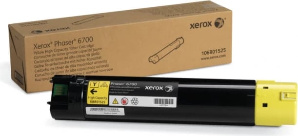 Toner XEROX 106R01525 High Capacity për Phaser 6700 12,000 faqe, e verdhë