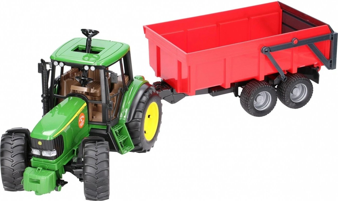 Traktor lodër BRUDER John Deere 6920 me rimorkio, 1:16, Jeshile/E kuqe/E verdhë