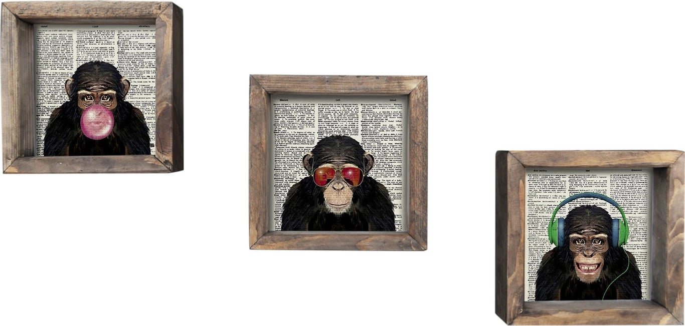 Pikturë dekorative me kornizë MDF (3 copë), Wallity, UKZM011