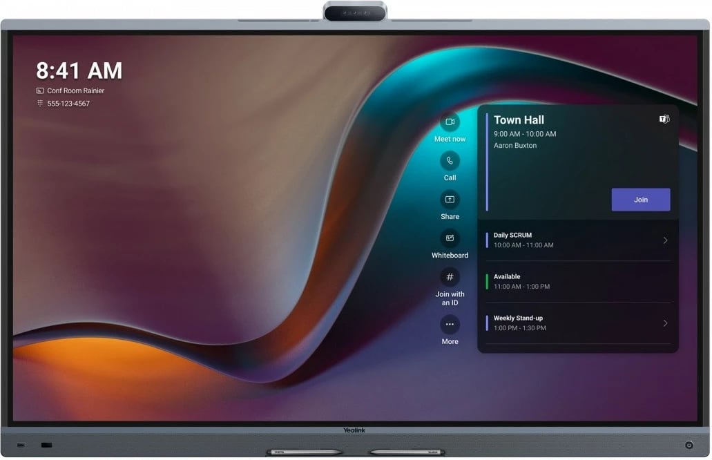 Monitor interaktiv, Yealink MeetingBoard MB65Pro-A02 65" 4K UHD, prekje, kamerë 4K, mikrofonë 16, Bluetooth, e zezë, set me 4 stilolapsa