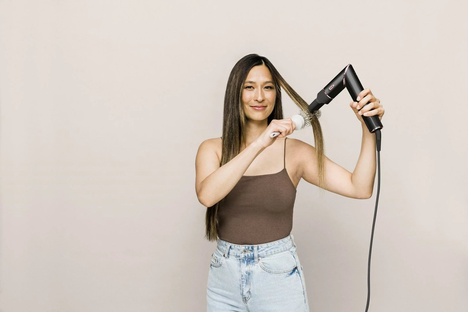 Stiluese për floke Multistyler Shark FlexStyle 5-in-1, 1400W, e zezë/ rozë