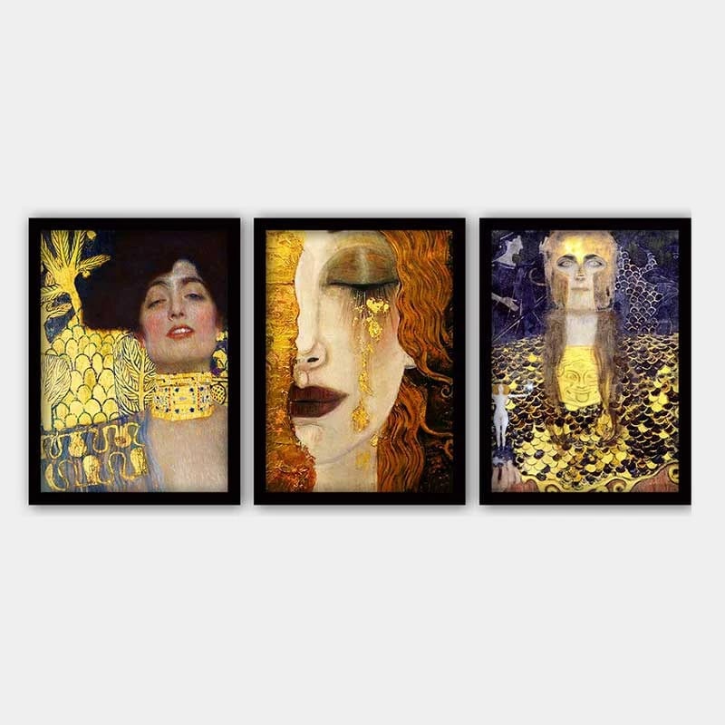 Set pikturash dekorative me kornizë, shumëngjyrëshe, 3 pjesë, Wallity, 3SC_UN3847969_3545